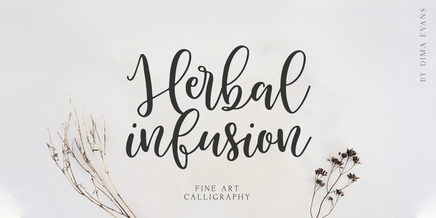 Beispiel einer Herbal Infusion-Schriftart